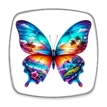 Butterfly - Square fridge magnet - white - Front