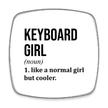 Clavier Clavier Clavier - Magnet carré - blanc - Devant