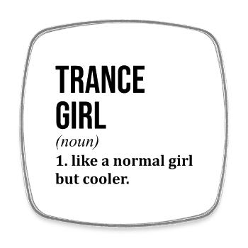 Trance - Square fridge magnet - white - Front