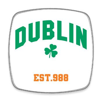 Dublin - Irland - Viereckiger Kühlschrankmagnet - Weiß - Vorne