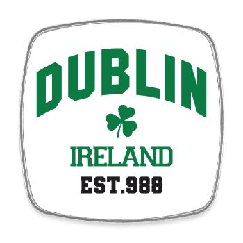 Dublin - Irland - Viereckiger Kühlschrankmagnet - Weiß - Vorne