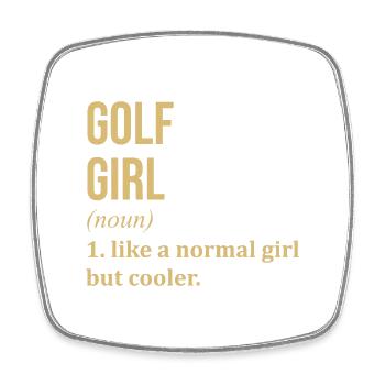 Golf - Viereckiger Kühlschrankmagnet - Weiß - Vorne