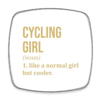 Cycling - Square fridge magnet - white - Front