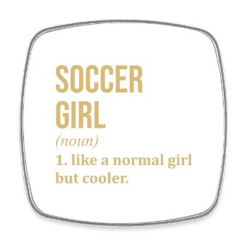 Soccer - Square fridge magnet - white - Front