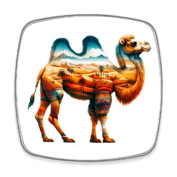 Camel - Square fridge magnet - white - Front