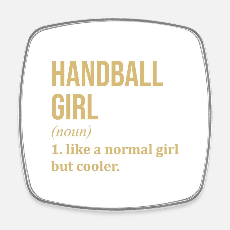 Handball - Viereckiger Kühlschrankmagnet - Weiß