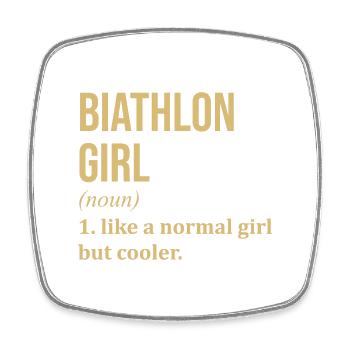 Biathlon - Square fridge magnet - white - Front
