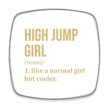 High Jump - Square fridge magnet - white - Front