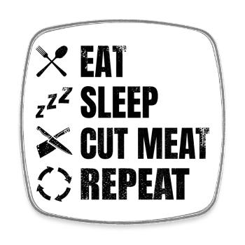 Butcher's Saying - Square fridge magnet - white - Front
