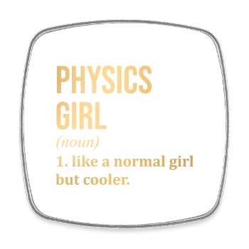 Physics - Square fridge magnet - white - Front