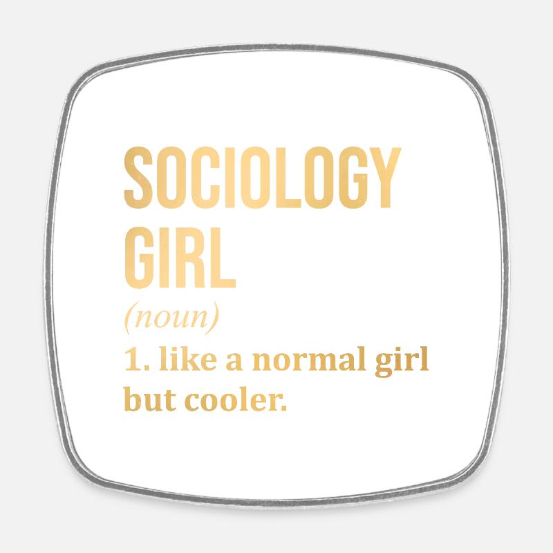Sociology - Square fridge magnet - white