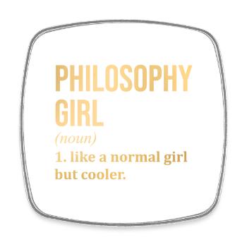 philosophie - Magnet carré - blanc - Devant