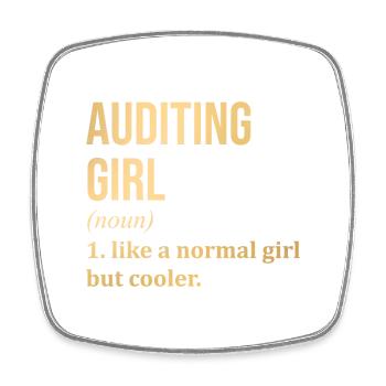 Auditing Auditing Auditing - Square fridge magnet - white - Front