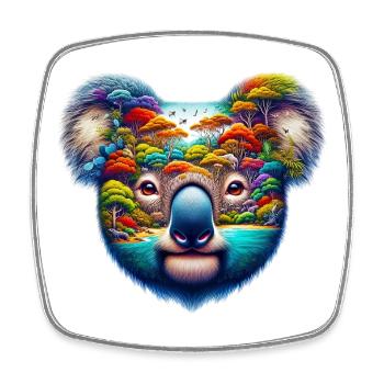 Koala - Viereckiger Kühlschrankmagnet - Weiß - Vorne
