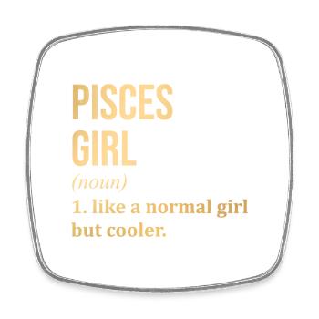 Pisces - Square fridge magnet - white - Front