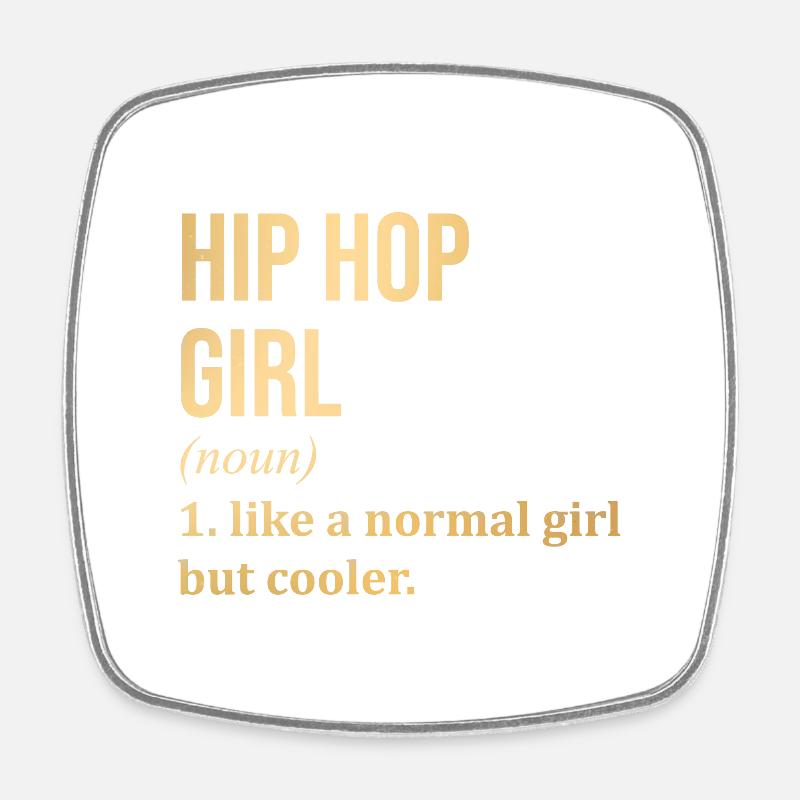 Hip Hop - Square fridge magnet - white