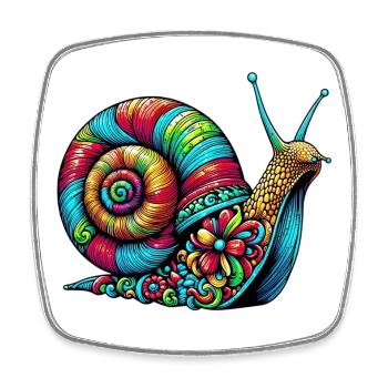 Snail - Square fridge magnet - white - Front
