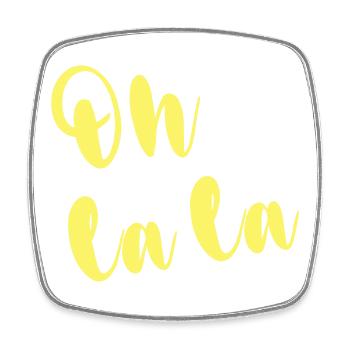 OH LA LA - Magnet carré - blanc - Devant