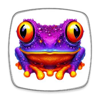 Frog - Square fridge magnet - white - Front