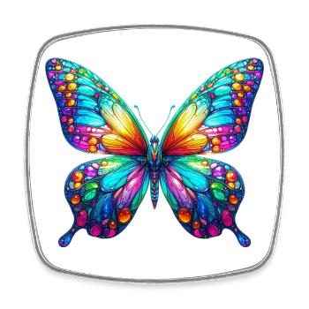 Butterfly - Square fridge magnet - white - Front