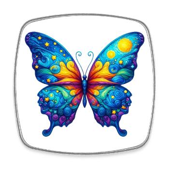 Van Gogh butterfly - Square fridge magnet - white - Front