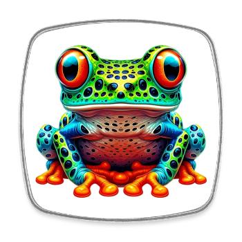 Frog - Square fridge magnet - white - Front