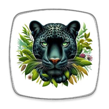 Panther - Square fridge magnet - white - Front