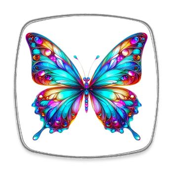 Butterfly - Square fridge magnet - white - Front