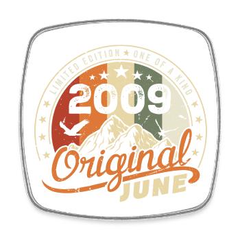 June 2009 | Birthday June 2009 Born in June 2009 - Square fridge magnet - white - Front