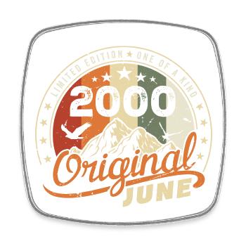 June 2000 | Birthday June 2000 Born in June 2000 - Square fridge magnet - white - Front