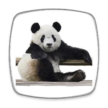 Panda - Viereckiger Kühlschrankmagnet - Weiß - Vorne