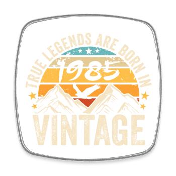 Millésime 1985 Vintage 1985 Cadeau D'anniversaire - Magnet carré - blanc - Devant