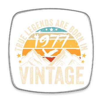 Millésime 1977 Vintage 1977 Cadeau D'anniversaire - Magnet carré - blanc - Devant