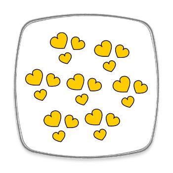 HEART. HEARTS. HEART. FATHER'S DAY. VALENTINE'S DAY - Square fridge magnet - white - Front