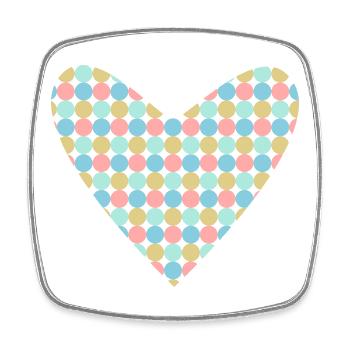 HEART. HEARTS. HEART. FATHER'S DAY. VALENTINE'S DAY - Square fridge magnet - white - Front