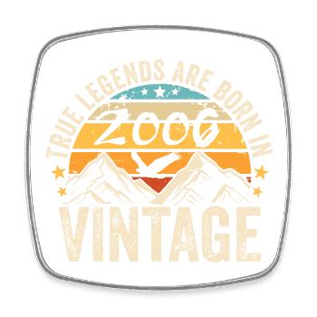 Millésime 2006 Vintage 2006 Cadeau D'anniversaire - Magnet carré - blanc - Devant