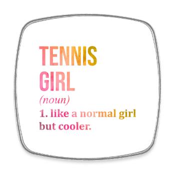 tennis - Magnet carré - blanc - Devant