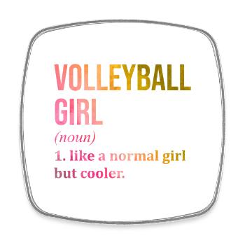 Volleyball - Viereckiger Kühlschrankmagnet - Weiß - Vorne