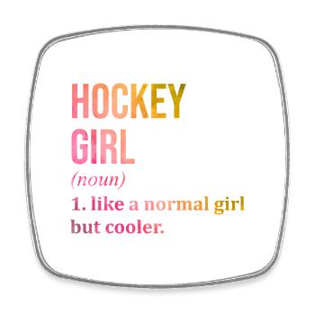 Hockey Hockey Hockey - Square fridge magnet - white - Front