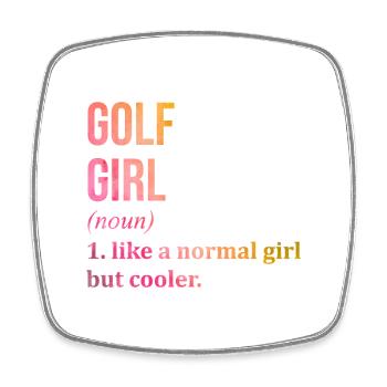 Golf - Viereckiger Kühlschrankmagnet - Weiß - Vorne