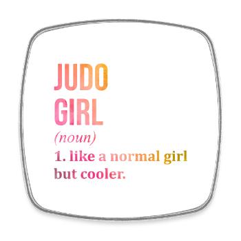 Judo - Viereckiger Kühlschrankmagnet - Weiß - Vorne