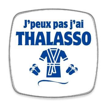 thalassotherapy, massage, clay - Square fridge magnet - white - Front