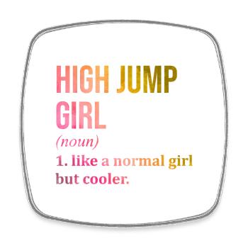 High Jump - Square fridge magnet - white - Front