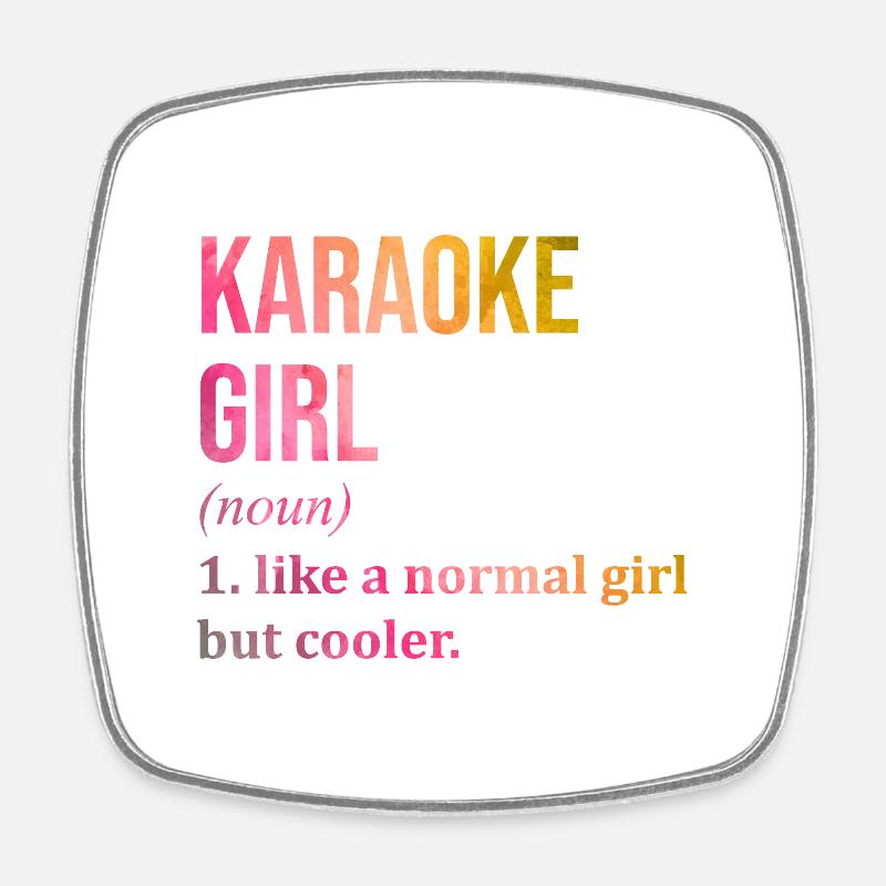 Karaoke - Square fridge magnet - white