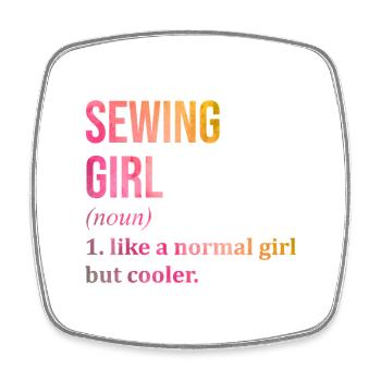 Sewing - Square fridge magnet - white - Front