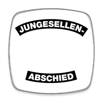 Bachelor Party Frame (Bachelor Party MC Rocker Design) - Square fridge magnet - white - Front