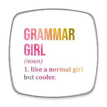Grammar - Square fridge magnet - white - Front
