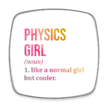 Physics - Square fridge magnet - white - Front