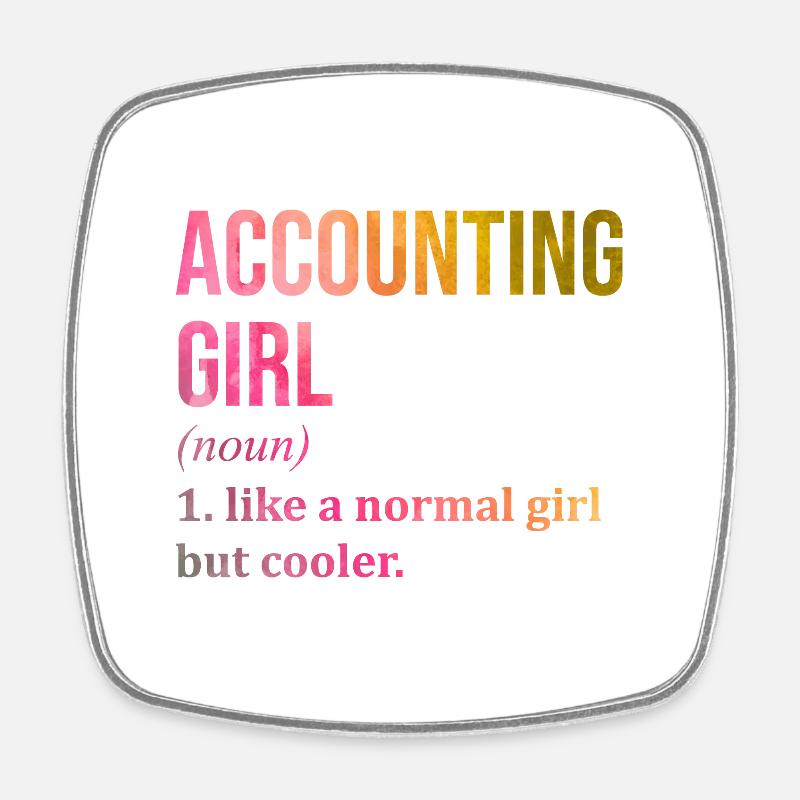 Accountant - Square fridge magnet - white