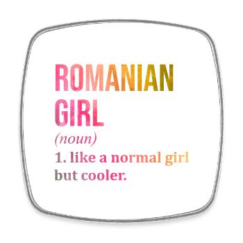  Romania Romania Romania - Square fridge magnet - white - Front